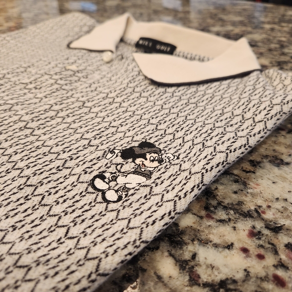 Nike Other - Nike Golf Mickey Mouse Men's Black and Grey Polo Shirt With Embroidered Logo